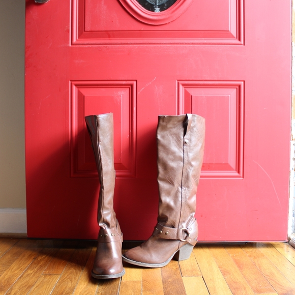 Shoes - Women heeled riding boot